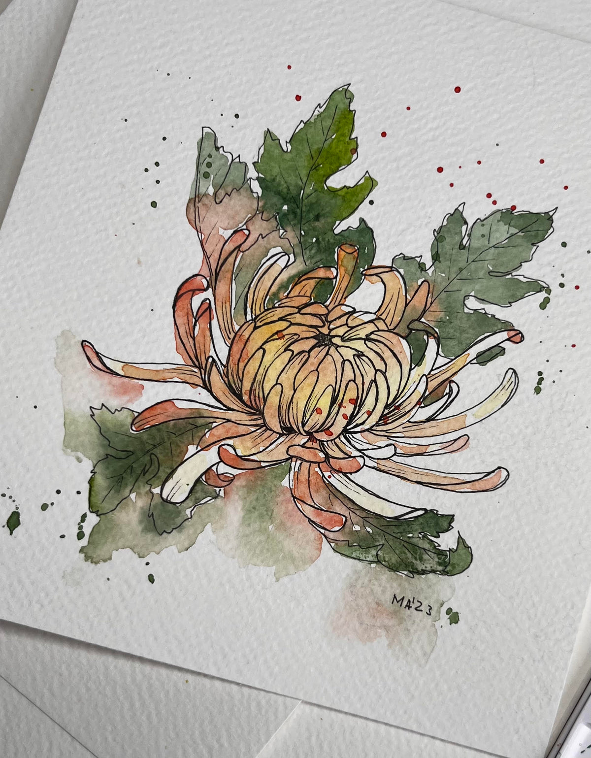 10.20.26 How to Paint a Chrysanthemum  October 20 @ 10am - 1pm