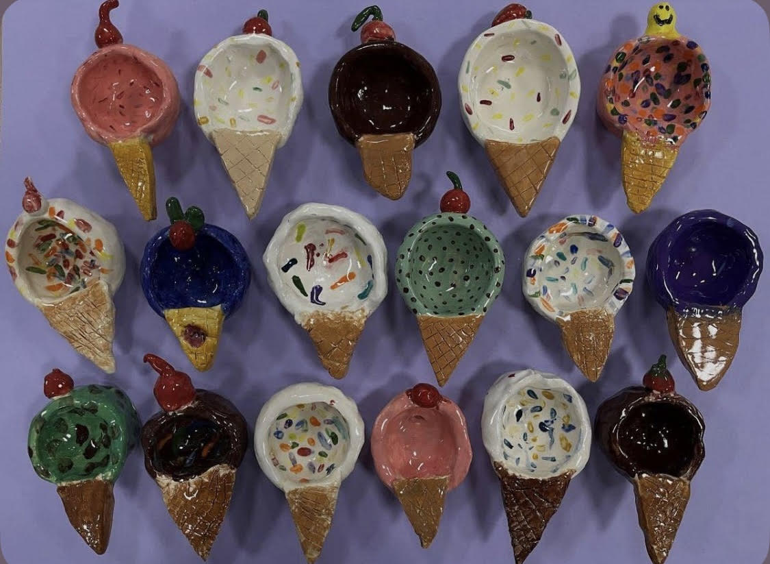 8.14.26 Kids Ice Cream Pottery Pinch Pots, Ice Cream Party, & Animal Visit  August 14 @ 1pm-3:30pm
