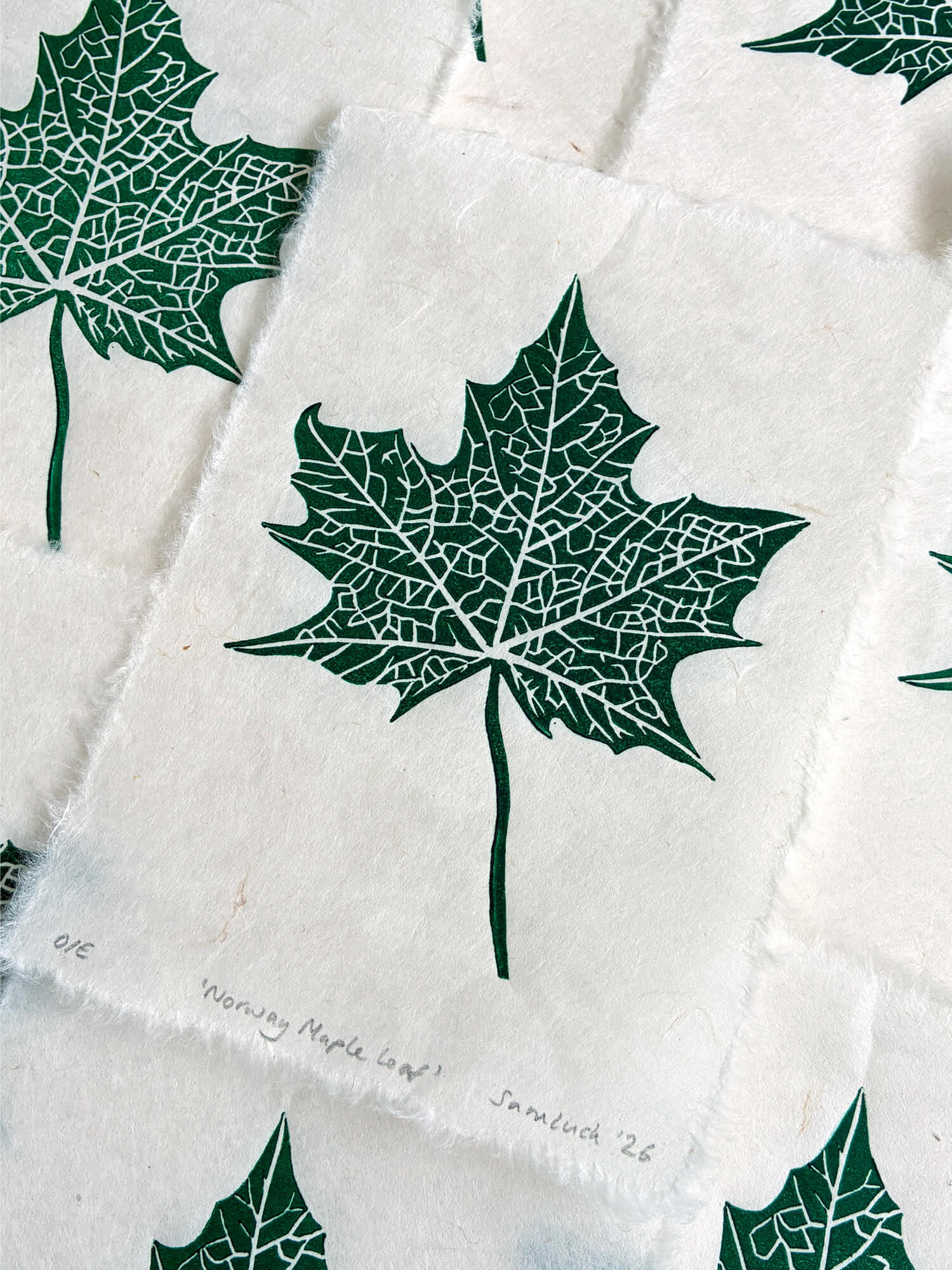 10.19.26  Linocut Printmaking : Autumn Leaves   October 19 @ 5pm - 8pm