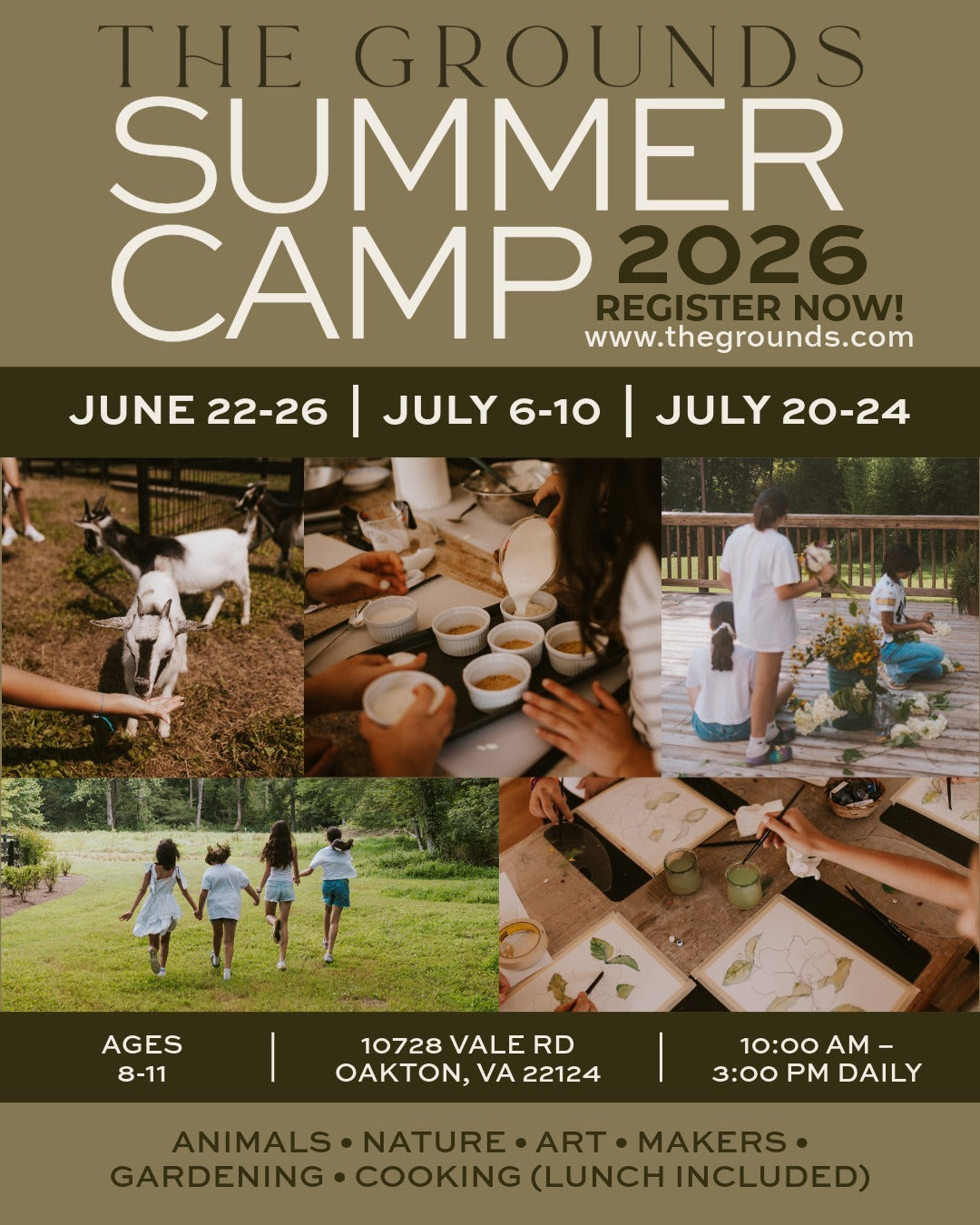 The Grounds Summer Camp: Summer session 3: July 20-24