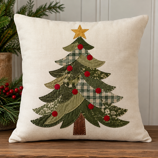 Appliqué Christmas Throw Pillow Workshop