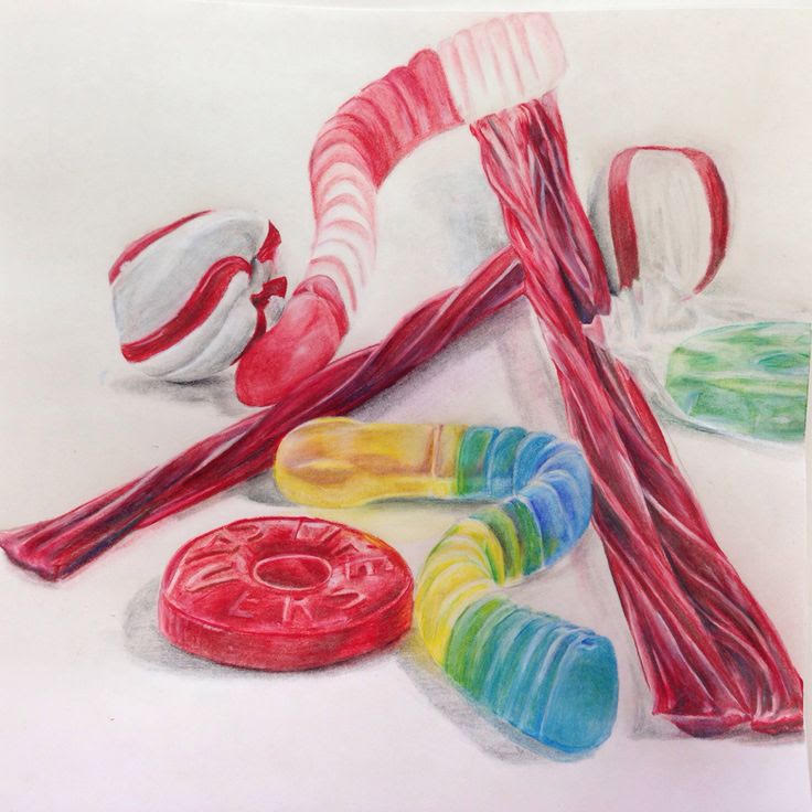 Candy in Colored Pencil
