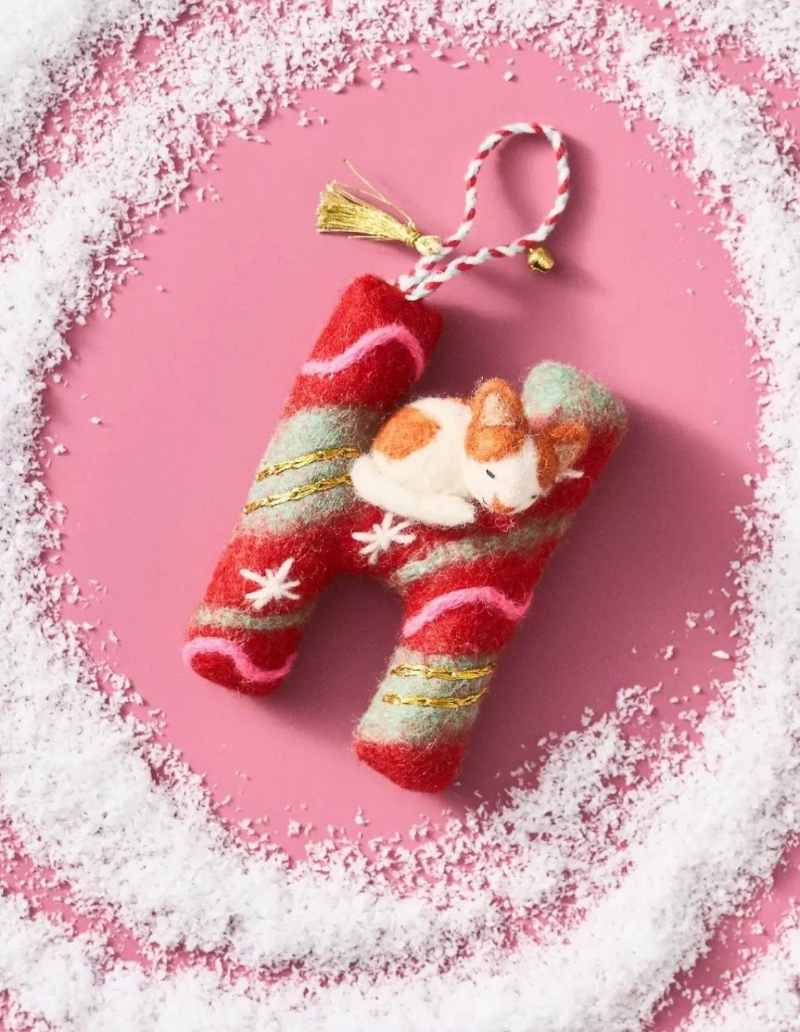 Felted Initial Ornament Making