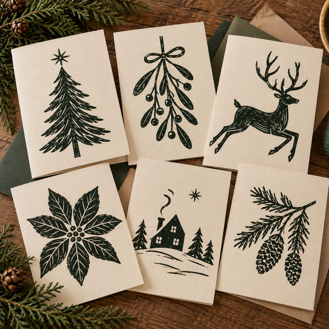 Linocut Holiday Cards Workshop